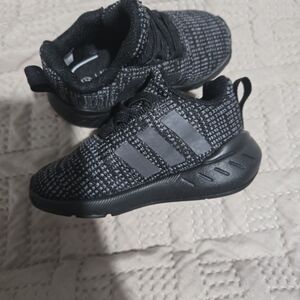 Adidas Kids Black and Gray Sneakers